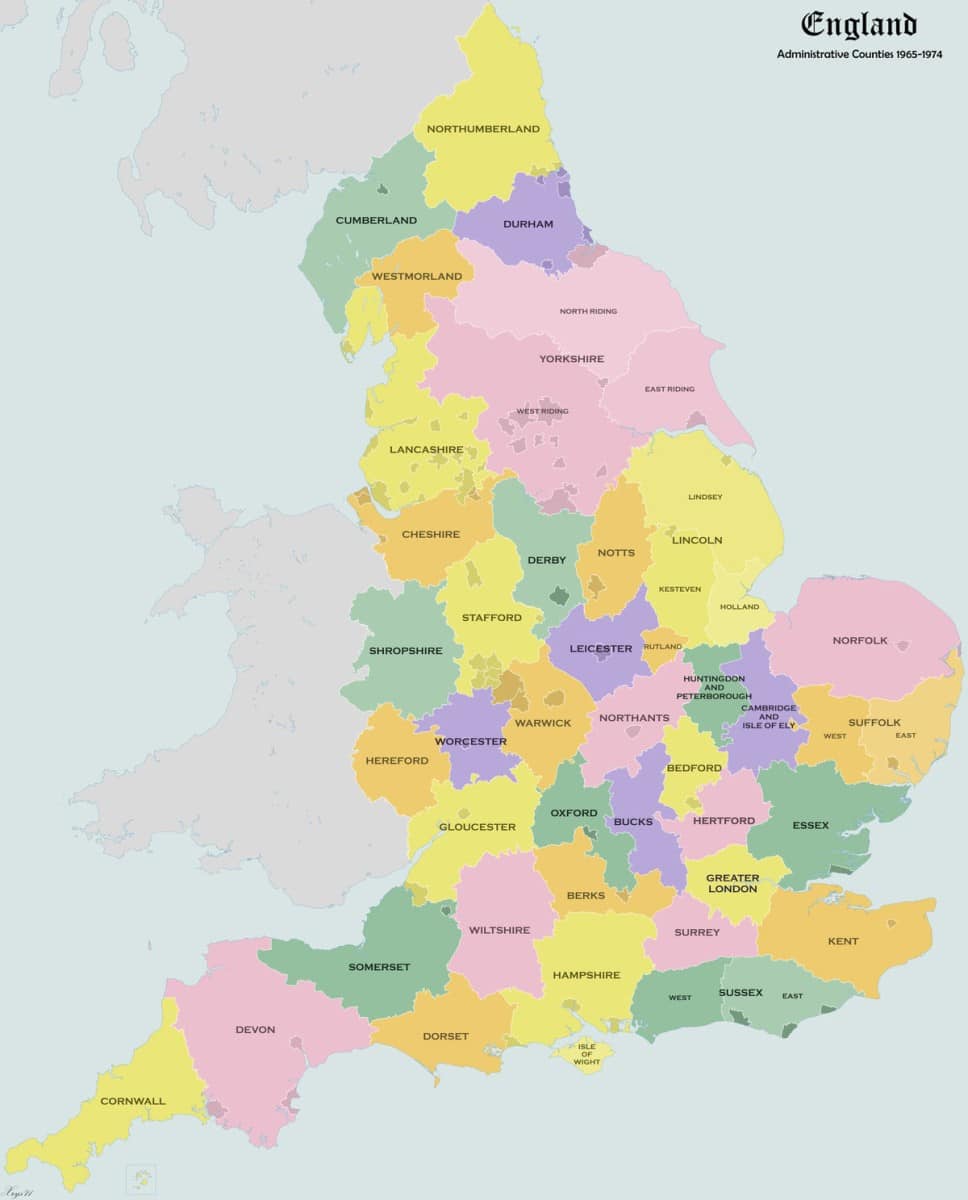 48 Definitive Maps For Counties In England & Wales