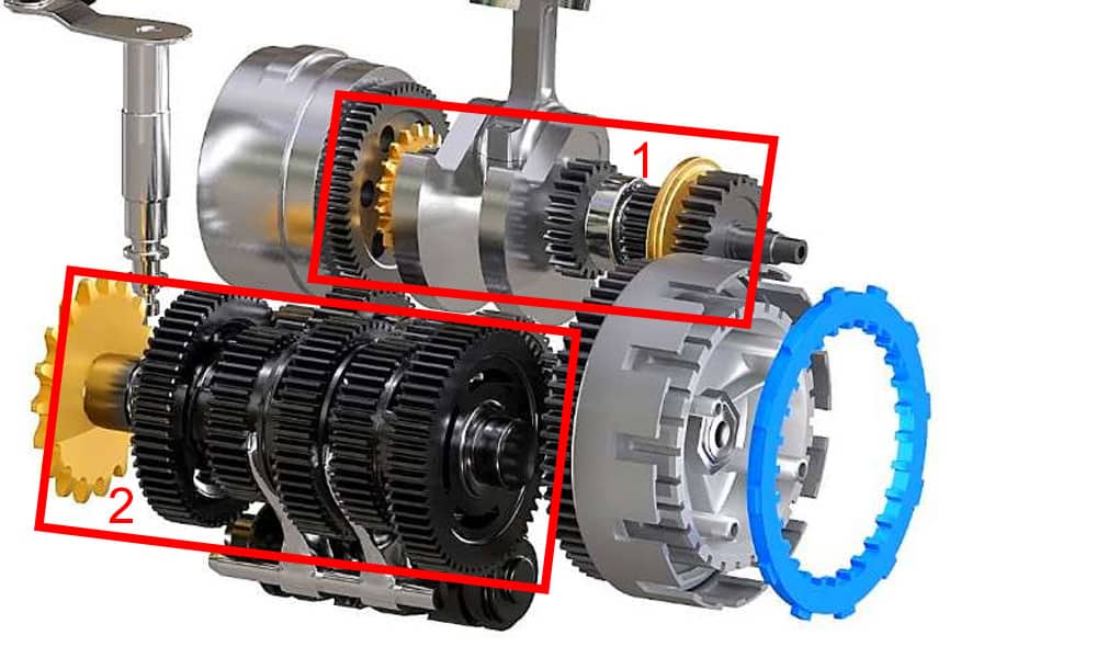 motorcycle transmission diagram