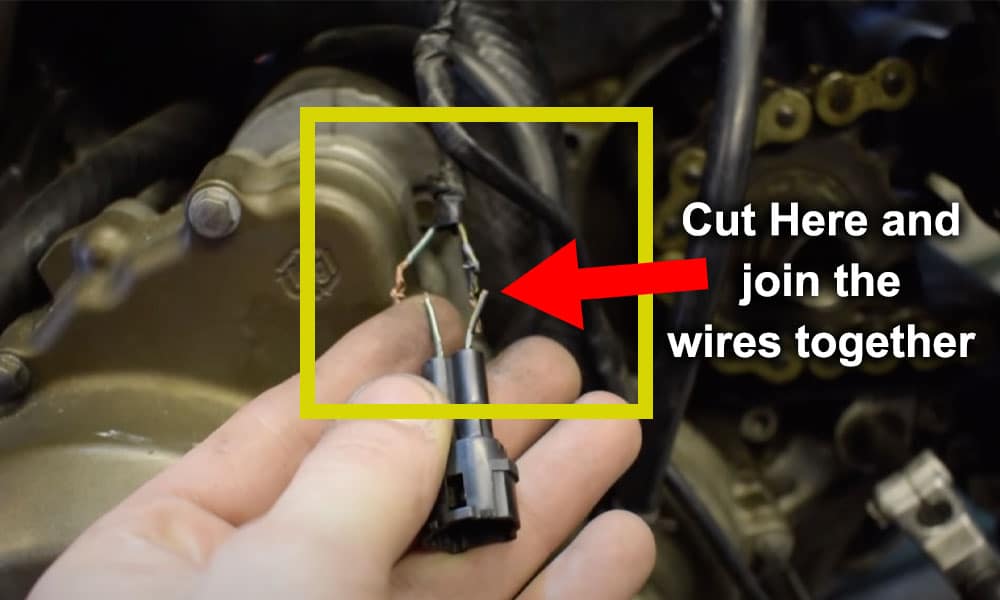 another image of splicing power supply to the kickstand safety circuit 