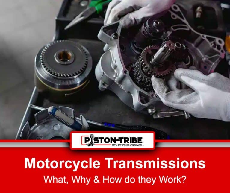motorcycle transmission system disassembled on table