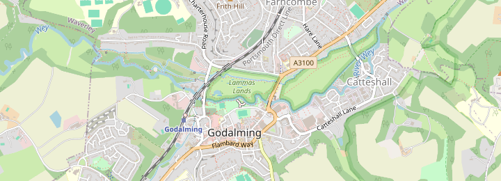 Map of Godalming