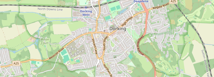 Map of Dorking