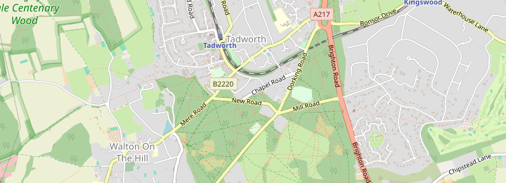 Map of Tadworth